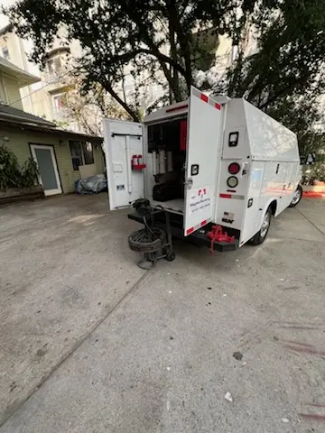 Magnet Plumbing service vehicle on-site for Slab Leak Repair in Ladera Heights